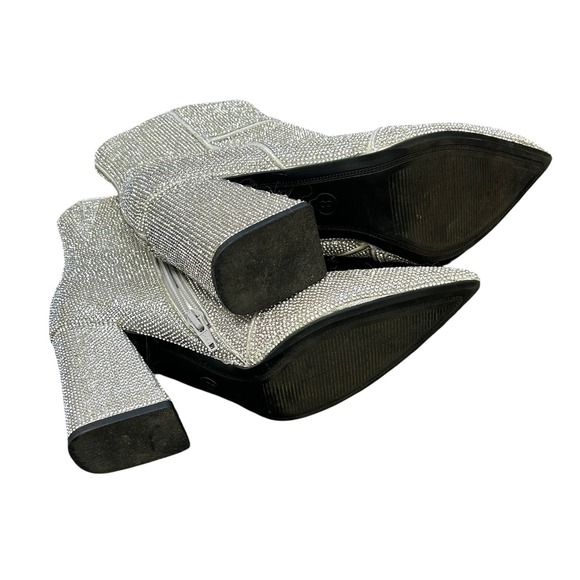 New Day Target Rhinestone Embellished Pointed Toe Ankle Boots - Size 8 - Picture 5 of 7